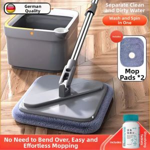 HUALUOLAN | Wood Floor Suitable Large Area Mopping Bucket Wet And Dry Use Self Wringing