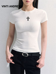 Slimming High Stretch Solid Round Neck Short T-Shirt