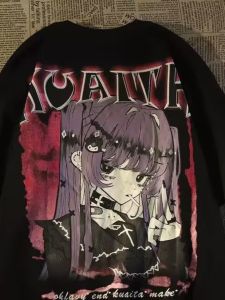 เสื้อยืดแขนสั้นลายการ์ตูนสำหรับผู้หญิง ทรงหลวม ระบายอากาศได้ดี ทรงหลวม ใส่สบาย ฤดูร้อน 2024