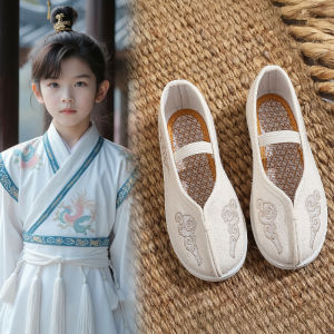 Embroidered Performance Cloud Pattern Boys Traditional Chinese Shoes