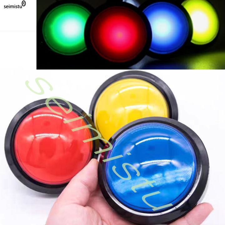 Nút Ấn Chiếu Sáng Bằng Đèn LED 100mm Công Tắc Trả Lời Bật Lên Cho Trò Chơi Âm Nhạc Video Bán Hàng Tự Động Pinball - Phần Trò Chơi Vận Hành Bằng Tiền Xu