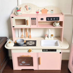 YOULEBI | Dreamy Wooden Pretend Kitchen Cookware Cooking Scene Simulation Intelligence Toy