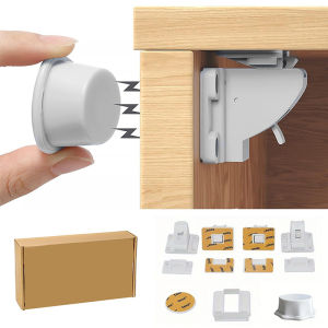 5pcs Magnetic Child Lock Baby Safety Lock Drawer and Cabinet Door Invisible lock Magnetic distance 4cm/1.57inch