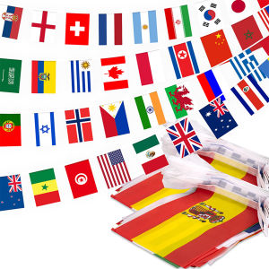 100-Country Flags String Bunting Banners 30-Meter World Flags String for Party Hanging Decoration