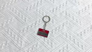Bandai | Hip Hop Rap Hang Tag Keychain Ruffian Amu Identity Keyrings Metal Hang Tag English Letter Accessories