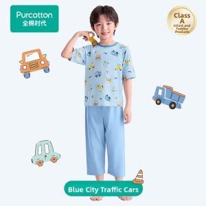 Purcotton | Cool Feeling Cotton Girls Sleeve Dress