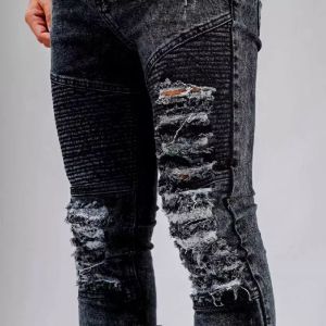 CELANA JEANS PRIA SOBEK BIKER SLIM FIT FASHION