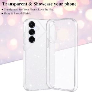 Glitter Clear Case For Samsung Galaxy S26 Ultra S25 FE S24 Plus S23 S22 S21 S20 A57 5G A37 A17 A07 A56 A36 A26 Cover Accessories