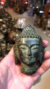 Tượng Đồng Đầu Phật Thích Ca Cao 10cm