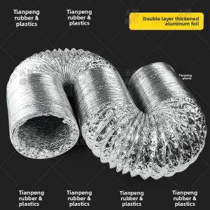 Thickened Aluminum Foil Ventilation Tube Retractable Soft Tube High Temperature Resistant Smoke Exhaust Steel Wire Industrial Pipe