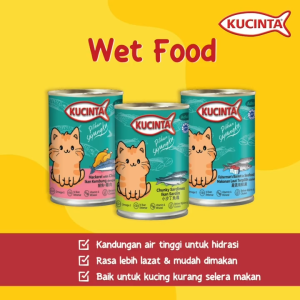 KUCINTA Cat Canned Food Makanan Kucing Tin Basah 400G