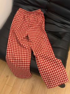 Quần Dài Ống Rộng Cạp Cao Dày Lót Lông Cừu Phong Cách Mỹ Cổ Điển Cho Nữ Mùa Thu Đông Quần Dài Thường Ngày