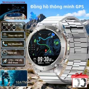 Đồng Hồ Thông Minh Quân Sự Mới 2025 GPS Chống Nước 3ATM Pin 730mAh Gọi Bluetooth Theo Dõi Nhịp Tim & Huyết Áp Theo Dõi Thể Thao Dành Cho Nam