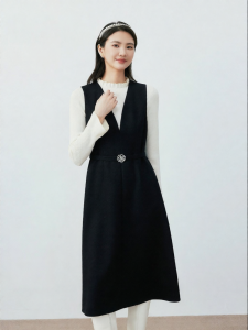Koradior | Vintage Stylish Warm Wool Vest Dress