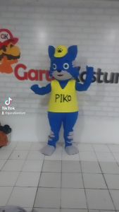 Kostum Maskot Badut Kucing Fiko Setelan Dewasa Lucu Karnaval