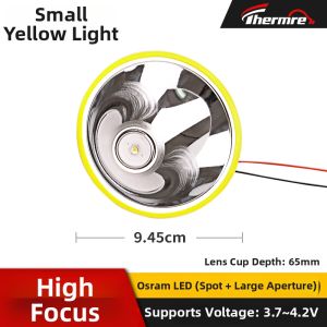 Concentrated Strong Light Blue Yellow LED Flashlight Head