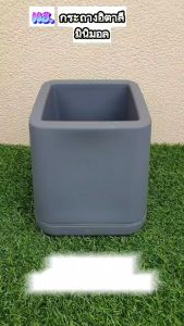 (ของเเท้ เกรดนำเข้า) กระถางต้นไม้2271-2274 ทรงเบลเยี่ยมสีเหลี่ยม สไตล์มินิมอล พลาสติกเกรดA มี 4สี4ขนาด