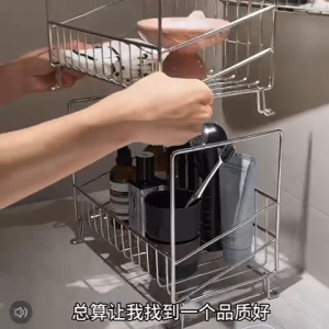 💟SOLUTION65💟 SS201 Stackable Countertop Storage Rack Seasoning Stands Seasoning Holders Seasoning Rack/ Spices Stands/ Spices Holders/ Spices Rack/ Kitchen Organizer Rack/ Kitchen Rack/ Kitchen Shelf/ Countertop Organizer Rack / Bathroom Storage Rack