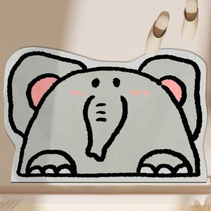 VIKAMA Cute Cartoon Animal Bathroom Mat Anti slip Water Absorption Quick drying Shower Room Bathroom Home Decoration