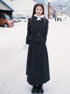 XUECAIQI | Winter Korean Rich Girl Style Tweed Coat and Skirt Set