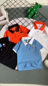 Áo thun cổ trụ phối bo cho bé mặc đi học đi chơi chất liệu thun cotton 100% co giản 4 chiều từ 11-37kg