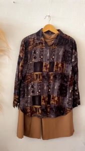 Davina Set Pinggang Oval // Setelan Rayon Diamond Mix Crinkle Free Bross