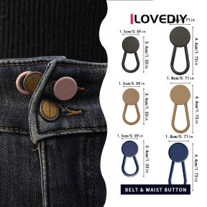 [ILOVEDIY] 15mm-18mm Plastic Adjustable Button Jeans Extender Button Seam Free Nail Free Pants Extension Button Waist Size Small Change Larger