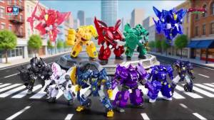 Auldey | AULDEY Quantum Heroes Dinoster Series Blind Box Multiple roles Deformable Mecha Buildable Action Figure Multi‑Movable JointsToy