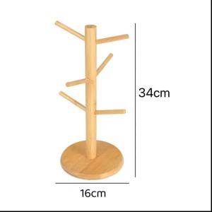 Desk Real Wood Cup Storage Rack