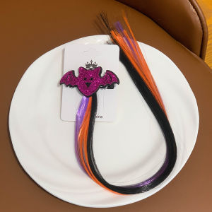 Halloween Ponytail Wig Hair Clip for women Pumpkin Ghost Hairpin Fashion Girl Wig Cosplay Party Props Hair Accessories