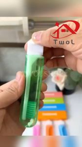 TWOL SHOP 1pcs Colorful Foldable Toothbrush,Travel business trip folding toothbrush,travel mini soft toothbrush