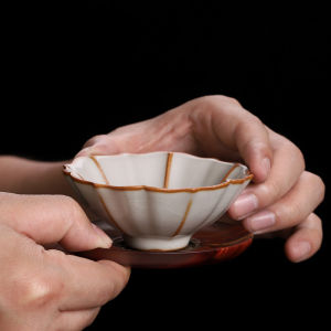 Premium Taiwan Baiyun Studio Handmade Ruyao Ice Crack Pattern Tea Cup High End Home Use Drinking Cup Owner Single Cup