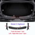 Rear Bumper Guard Protector for Tesla Model 3 Highland Trunk Door Sill Mat TPE Cover Trim Model 3 2024 2025 Interior Accessories. 