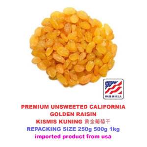 PREMIUM CALIFORNIA GOLDEN RAISIN repack 250g KISMIS KUNING 黄金葡萄干