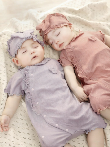 BALIPIG | Bodysuit Tay Ngắn Mỏng Cho Bé Bằng Cotton