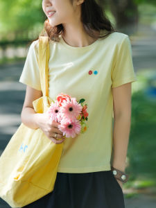 XIAOER | Comfortable Round Neck Short Sleeve T-shirt Bamboo Rayon Blend