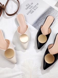 Trendy Pointed Toe Flat Sandals Womens Outdoor Wear Comfortable Shoes Fairylike Slippers Size Available Flats Korean Style