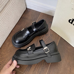 Womens Thick Bottom Mary Jane Shoes Soft Sole Butterfly Design Japanese Style JK School Uniform White Retro Fall New Arrival