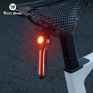 【Delivery1-3 Days】WEST BIKING Bike Light Intelligent Light-Sensitive Cycling Tail Light IPX6 Waterproof Smart Brake Induction Rear Light Night Safe Light