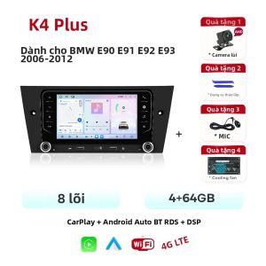 Đầu Radio Xe Hơi Android 2DIN Cho BMW 3 Series E90 E91 E92 E93 2005-2013 Với Carplay Auto USB Type-C BT Đầu Phát Đa Phương Tiện