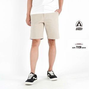Aerostreet Chinos Pendek Emilio Krem Celana Chino EAAAA