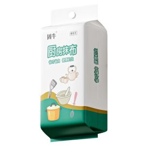 Kitchen Disposable Thickened Oil Absorbing Cleaning Cloth Dry Wet Use Dishwashing Cloth Special Paper Towel Lazy Person Wipes