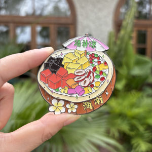 Sanya Creative Tourism Souvenir Fridge Magnet Coconut Chicken Clear Supplement Cool Cultural Theme Travel Memorabilia