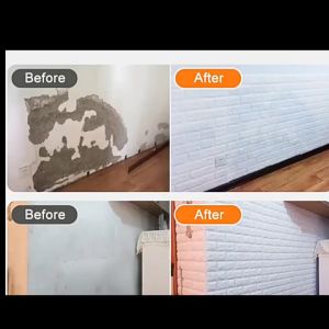 วอลเปเปอร์ติดผนังลายอิฐ มีกาวในตัว คุณภาพสูง ตกแต่ง่าย