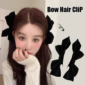 กิ๊บติดผมสไตล์เกาหลีสไตล์เจ้าหญิงประดับโบว์กำมะหยี่สีแดงสำหรับเด็กผู้หญิง