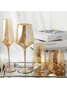 MOLORE | High-footed Hammered Pattern Nordic Vintage Glass Tumbler