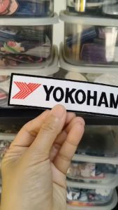 ตัวรีดติดเสื้อ อาร์มติดเสื้อ โลโก้ ตรา ยี่ห้อ มอเตอร์ไซค์ Yokohama Iron on Patch โยโกฮาม่า DIY Sticker สติกเกอร์ติดเสื้อ ตกแต่งเสื้อผ้า สติ๊กเกอร์