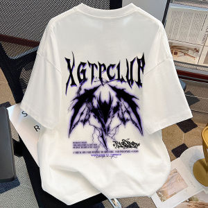 Áo Thun Cotton Tay Ngắn in Hình Cánh Tay Giật Lỏng Lẻo Mùa Hè Cho Nam Và Nữ Áo Thun Tay Lửng in Họa Tiết Thời Trang Đường Phố Mỹ