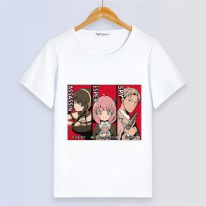 Bandai | SPY×FAMILY Anime Short Sleeve T Shirt Digital Printing White Summer Tops Plue Size Couple Cartoon Kawaii Tee Harajuku Coats