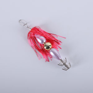 Silicone Skirt Octopus Squid Jig Lure with Umbrella Hook Saltwater Boat Fishing Tackle for Muneo Octopus Hanchi Rocket Squid